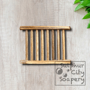 Wooden soap rack (dark colour).