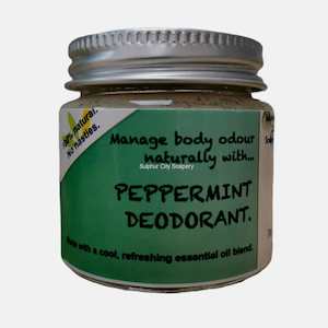 Peppermint natural deodorant.