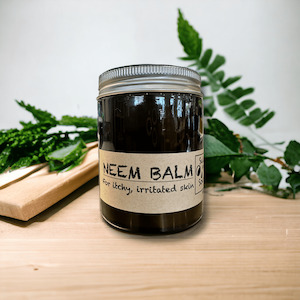 Neem balm, 150g in amber glass jar.