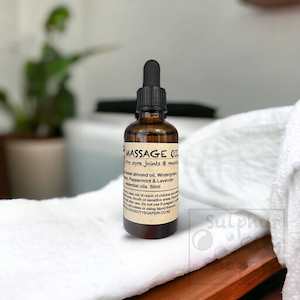 Massage oil for sore joints and muscles.