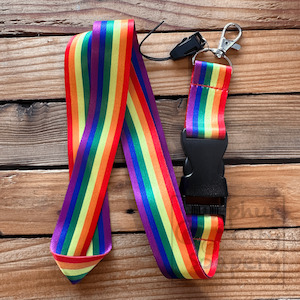 Soap manufacturing: Pride lanyard.