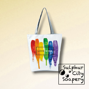 Soap manufacturing: Pride Tote Bag - Love Wins