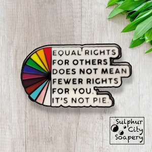 Soap manufacturing: Equal Rights Pride Pin