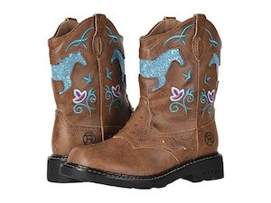 Roper Kids Horse Flowers Light Up Boot