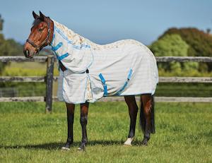 Rug Sale: Weatherbeeta Cotton Summer Sheet Combo Neck - Seahorse Print