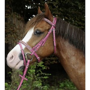 Saddlery Stable Equipment Sale: HKM Santa Fe Rose Bridle Shetland