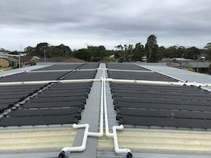 Commercial pool solar heating