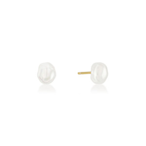 Saint Valentine Organic Keshi Pearl Studs