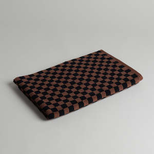 BAINA Beppu Bath Mat - Tabac/Noir Check