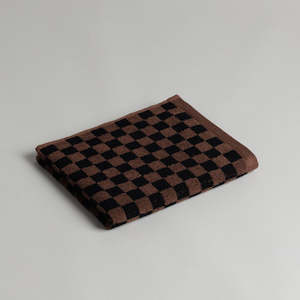 BAINA Josephine Hand Towel - Tabac/Noir Check