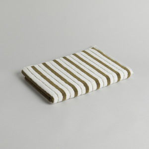 BAINA Echo Bath Mat - Caper/Chalk Stripe