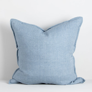 Baya Cassia Linen Cushion - Chambray