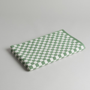 BAINA Beppu Bath Mat - Sage/Chalk Check