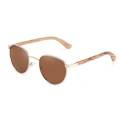 Sunglass: Unisex Polarized 50 / 50  Wood  Sunglasses