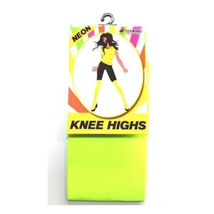 Neon Knee High Stockings - Yellow