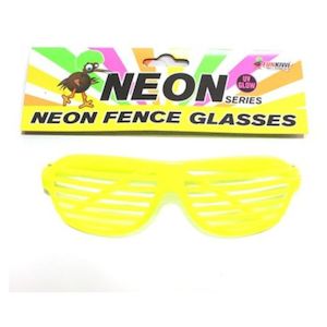 Neon Fence Glasses - Yellow