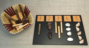 1 to 5 Counting Board - Black - Sunset Coast Creations