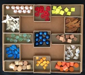 130 pce Sorting Tray - Coloured - Sunset Coast Creations