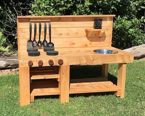 1.2m Pre-School Mud Kitchen with Oven - Sunset Coast Creations