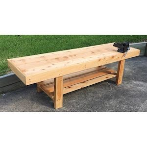 1.2m Flat Top Carpentry Bench with Engineers Vice - Pre School - Sunset Coast Creations