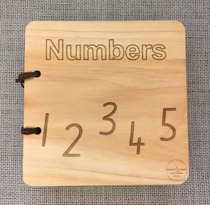 Wooden Numbers Book - English - Sunset Coast Creations