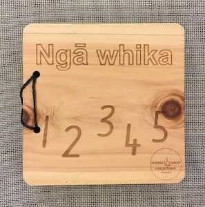 Wooden Numbers Book - Māori - Sunset Coast Creations