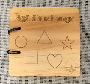 Wooden Shapes Book - Māori - Sunset Coast Creations