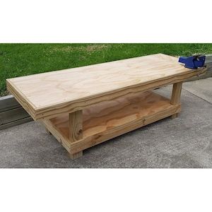 1.8m Flat Top Carpentry Bench with Engineers Vice - Primary School (Pine) - Suns…