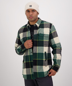 Swanndri Lowcliffe LS Shacket-Hunter Green Check