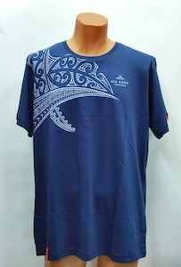 Kia Kaha Shoulder Tattoo Tee-Blue