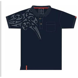 Kia Kaha Polo Shirt-Navy Blue