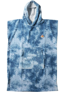 Vissla Changing Towel Poncho-Blue Tie Dye