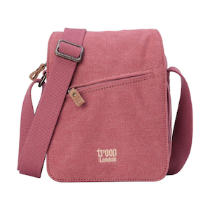 Troop London Zip Front Cross Body Bag-Pink