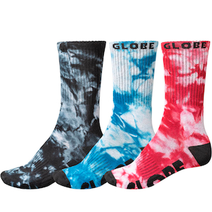 Globe All Tied Up 3Pk Crew Socks-Multi