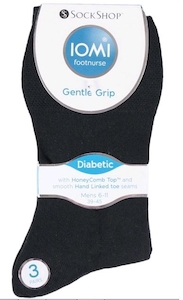 Clothing: Diabetic Gentle Grip Socks-3Pk