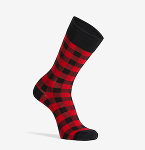 Swanndri Heritage Cotton Sock-Red/Black