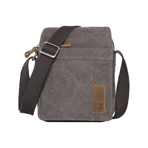 Troop London Classic Small Flap Body Bag-Charcoal