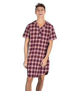 Coast Flinders Flannel Nightshirt-Sunset Red