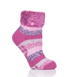 Ladies Heat Holders Lounge Grip Sock-Lily Pink