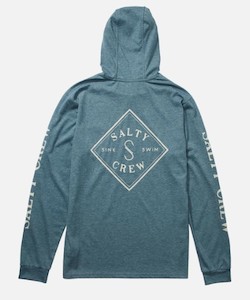 Salty Crew Tippet Tech Hood Tee-Slate