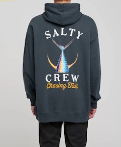 Salty Crew Tailed Mid-Weight Fleece Hood-Coal