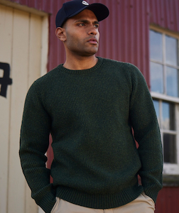 Swanndri Fistral Waffle Knit-Hunter Green