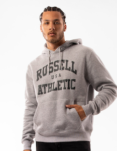 Russell Houston Hoodie-Grey Marle