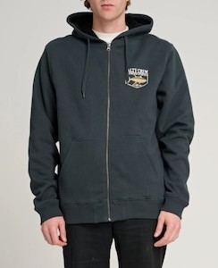 Clothing: Salty Crew Angler Sherpa Zip Hoody-Coal/Black