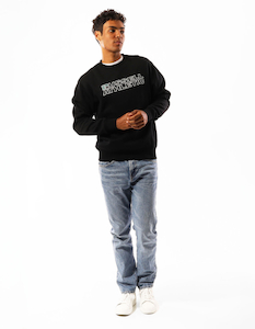 Russell Modern Logo Crew-Black