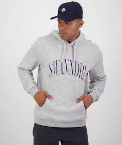 Swanndri Weston Hoodie-Grey Marle/Navy