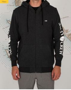 Salty Crew Refuge Sherpa Fleece-Black Heather