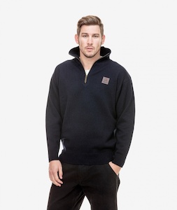 Swanndri Men’s Mariner Wool Zip Neck Sweater