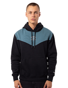 Russell Chevron Hoodie-Black