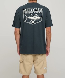 Salty Crew Angler Standard SS Tee-Coal